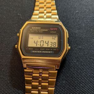 Modern Casio watch, brass